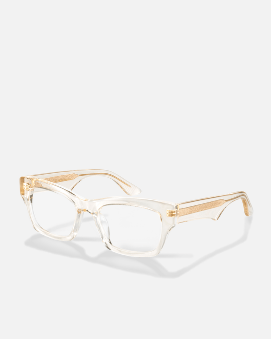 AUBERGINE Bio-Acetate Wayfarer Frame Sunglasses for Men & Women | Champagne | Sunnies Collection | OLLU