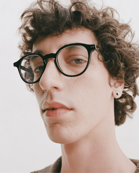 KIWI Bio-Acetate Round Frame Sunglasses for Men & Women | Black | Sunnies Collection | OLLU