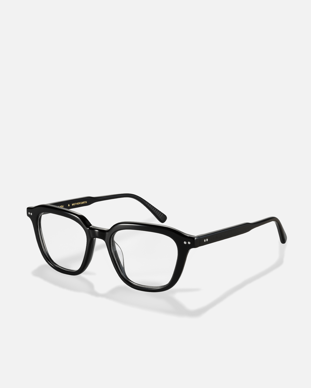 YUZU Bio-Acetate Wayfarer Frame Glasses for Men & Women | Black | Optical Collection | OLLU