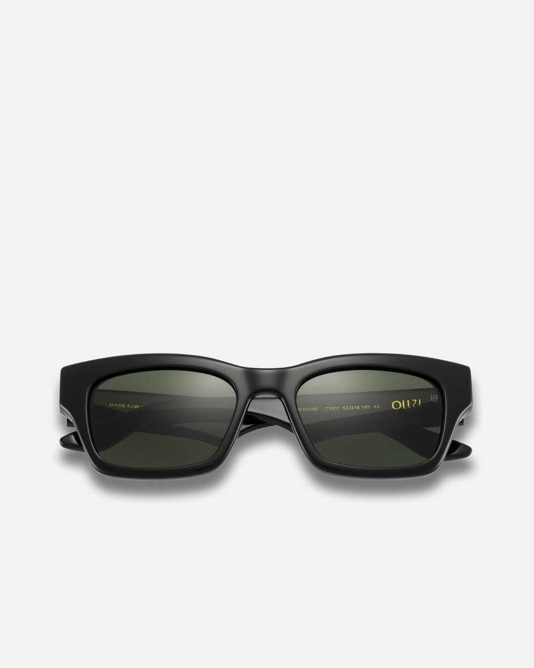 AUBERGINE Bio-Acetate Wayfarer Frame Sunglasses for Men & Women | Black | Sunnies Collection | OLLU