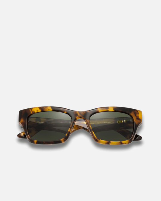 AUBERGINE Bio-Acetate Wayfarer Frame Sunglasses for Men & Women | Honey Speckle (Havana) | Sunnies Collection | OLLU