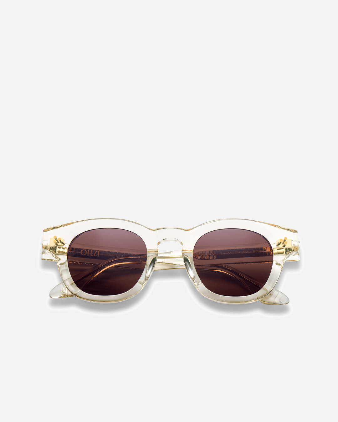 COCO Bio-Acetate Round Frame Sunglasses for Men & Women | Champagne | Sunnies Collection | OLLU