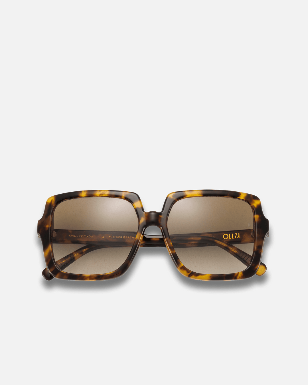 CHERRY Bio-Acetate Square Frame Sunglasses for Men & Women | Honey Speckle (Havana) | Sunnies Collection | OLLU