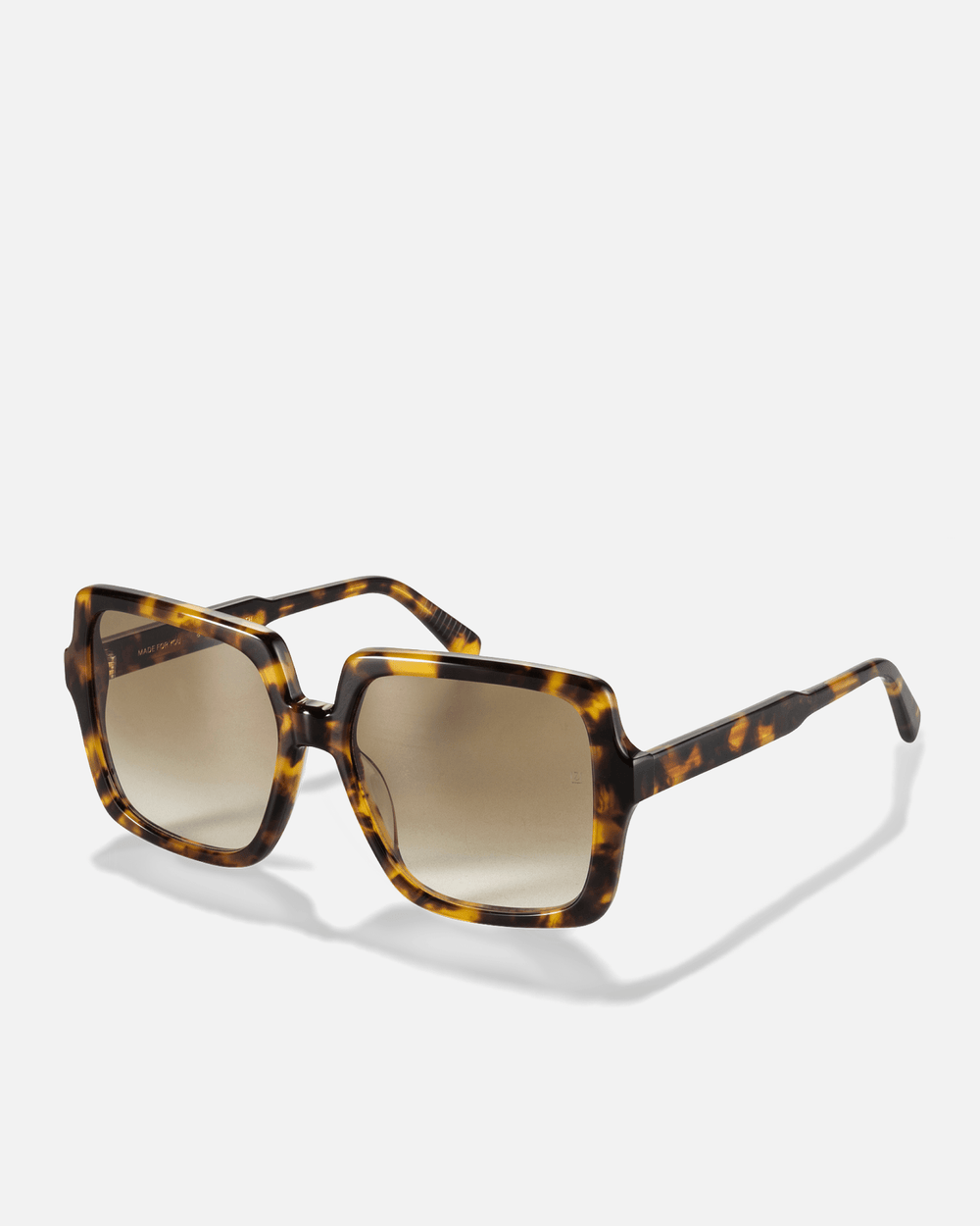 CHERRY Bio-Acetate Square Frame Sunglasses for Men & Women | Honey Speckle (Havana) | Sunnies Collection | OLLU
