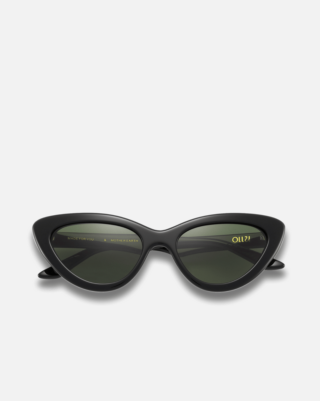 NONI Bio-Acetate Cat Eye Sunglasses for Men & Women | Black | Sunnies Collection | OLLU