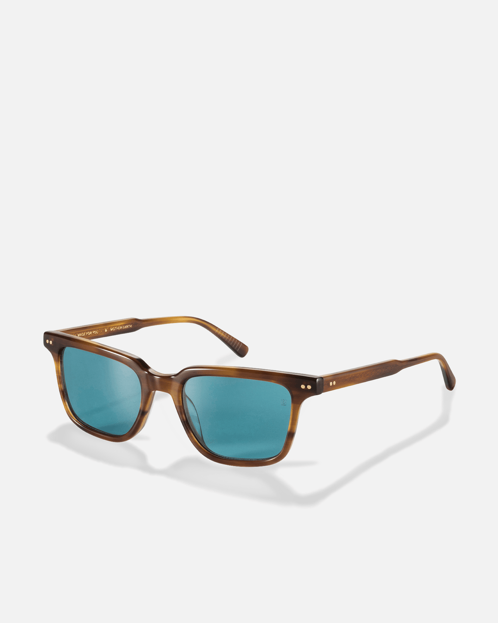 PEPINO Bio-Acetate Square Frame Sunglasses for Men & Women | Earth (Blue lens) | Sunnies Collection | OLLU