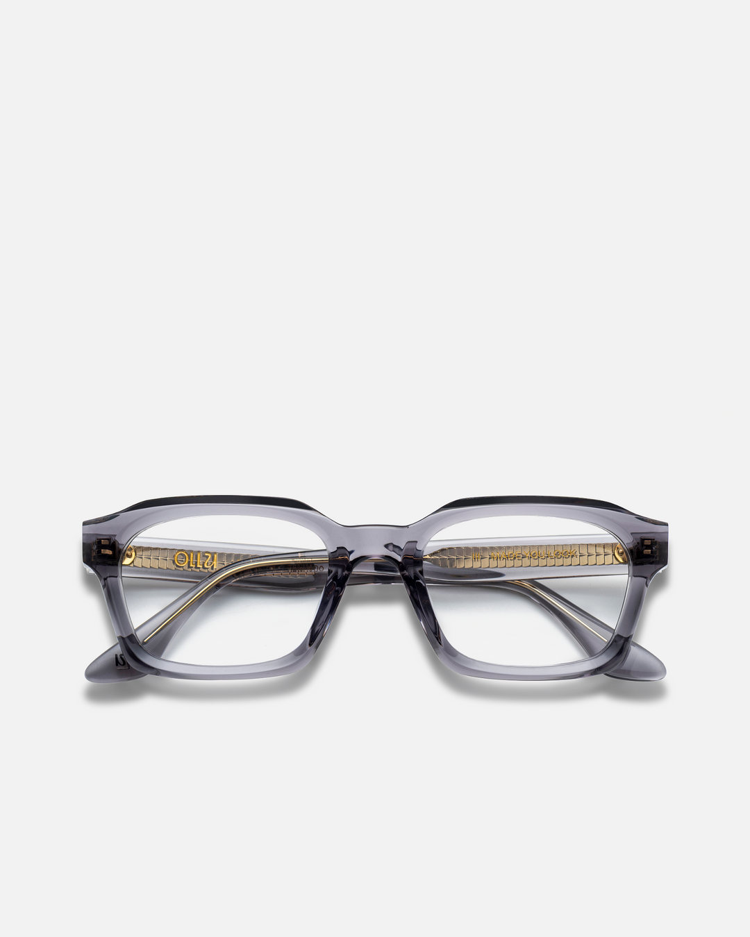 Saguaro gray square eyeglasses, front view