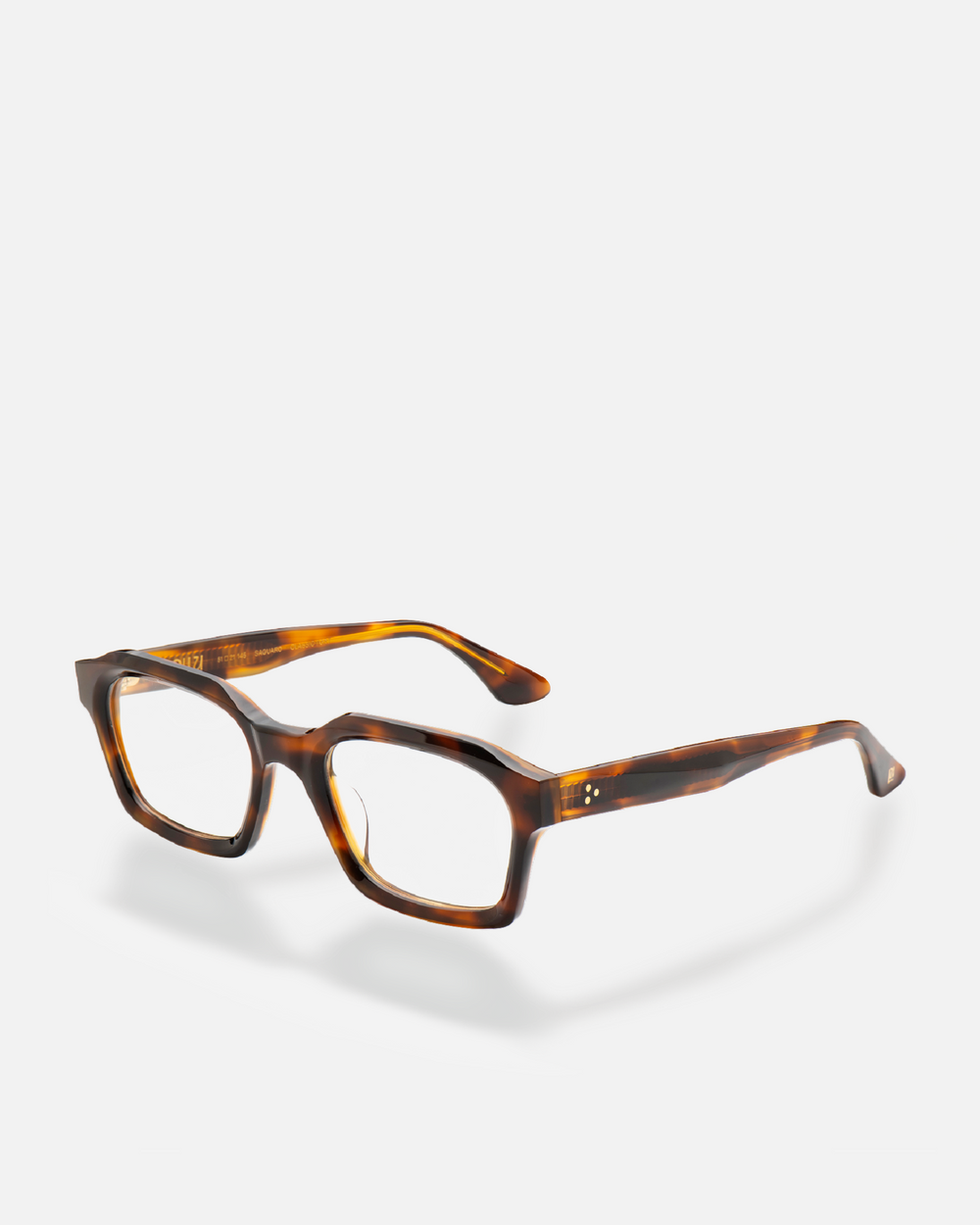 Saguaro tortoise square eyeglasses, side view
